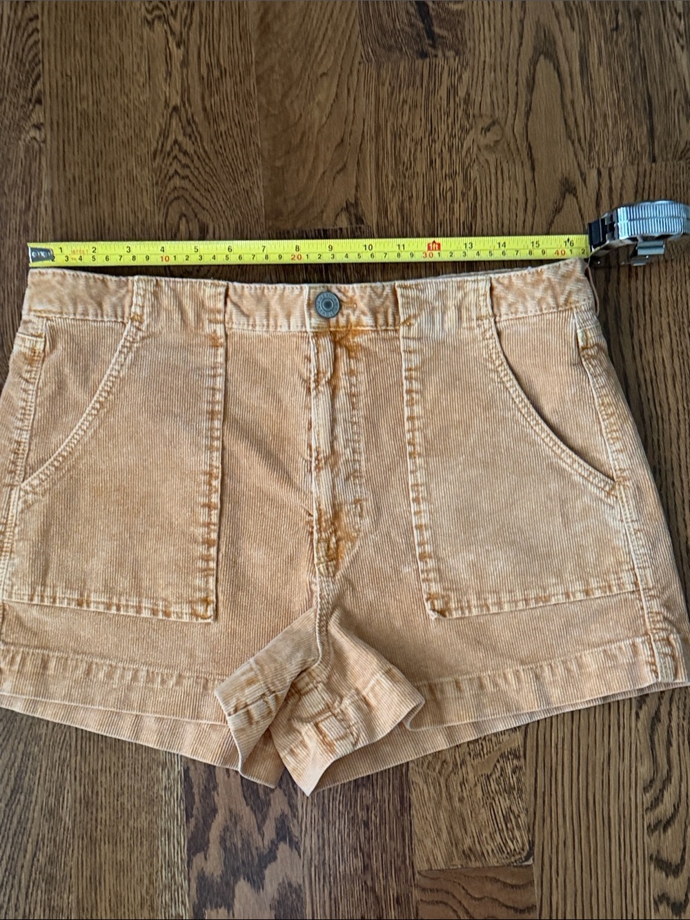 American Eagle Outfitters mustard wash corduroy shorts 12 - Picture 7 of 10